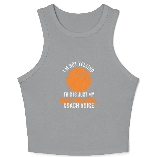Basketball Coach Basketball Coaching Voice Crop Tank Top