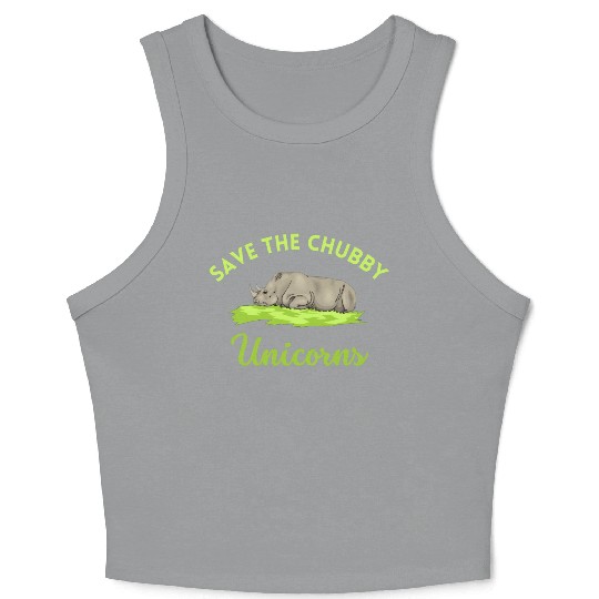 Save The Chubby Rhinos Save The Rhinos Sleeping Crop Tank Top