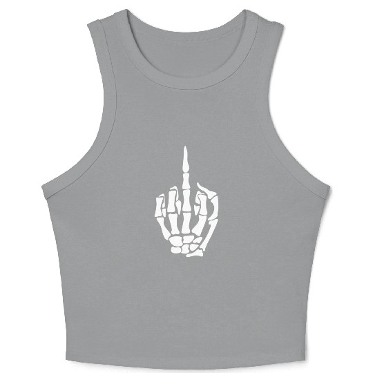 eleton Middle Finger Crop Tank Top