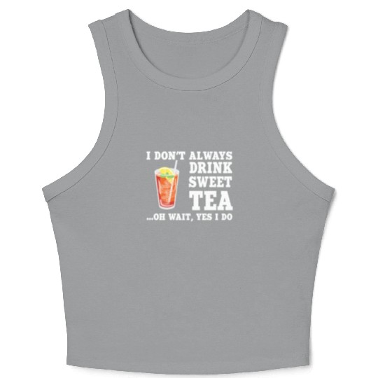 Funny Sweet Tea Humor Costume Crop Tank Top