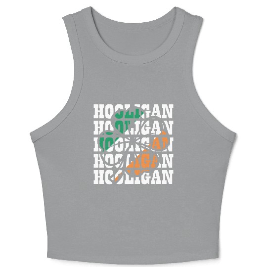 Hooligan Irish Flag Clover Leaf Crop Tank Top