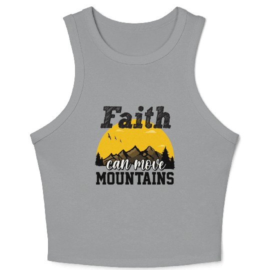 Faith Can Move Mountains Crop Tank Top