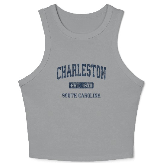 Charleston South Carolina Sc Athletic Sports Crop Tank Top