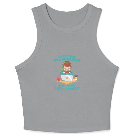 Web Developer Coffee Crop Tank Top