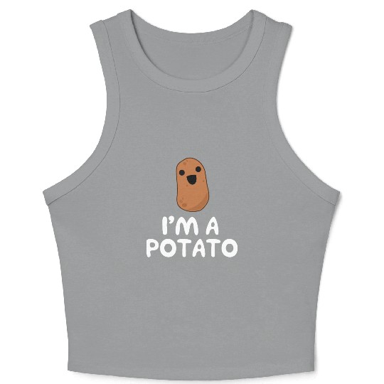 I'm A Potato - Funny Potatokawaiikawaii potatofunn Crop Tank Top