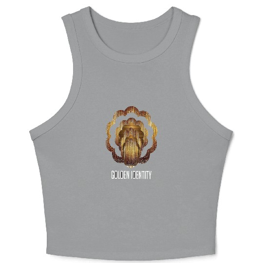 Stylis Original gold Crop Tank Top Christmas Crop Tank Top