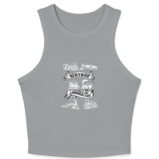 Locomotive Steam Engine Train Crop Tank Top