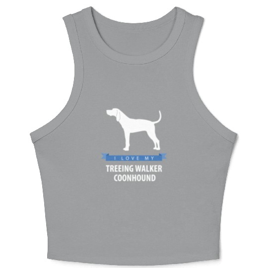 I Love My Treeing Walker Coonhound Crop Tank Top