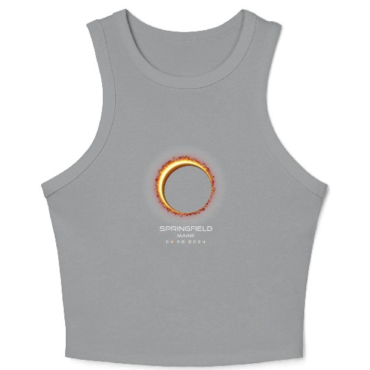 2024 Springfield Maine Eclipse Memento Souvenir Crop Tank Top