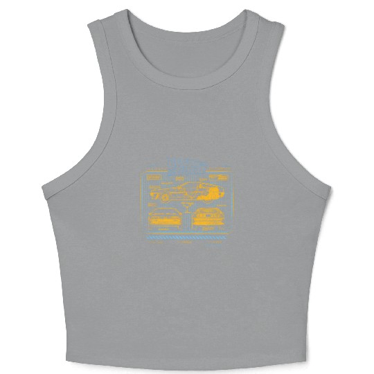 Back To The Future 35Th Anniversary Delorean Crop Tank Top