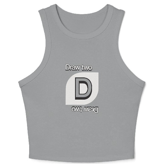Uno Draw Two Card Crop Tank Top