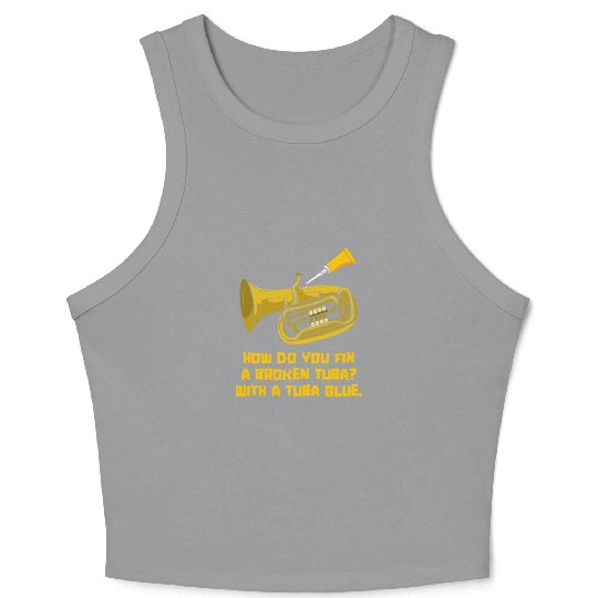 Music Teacher Funny Crop Tank Top