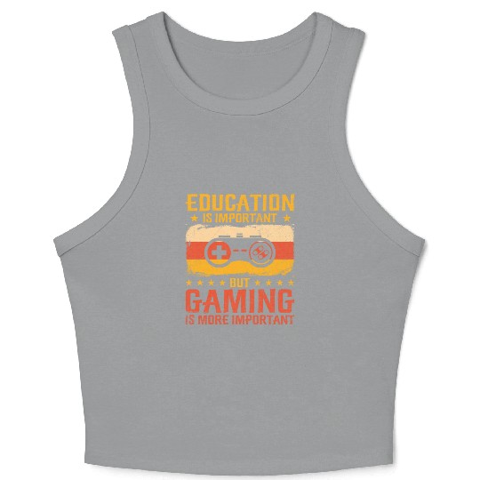 Game Console Gamer Video Game PC Gaming Controller Crop Tank Top