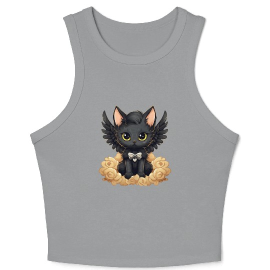 husky German Shepherd with Violin – Musical Dog Crop Tank Top