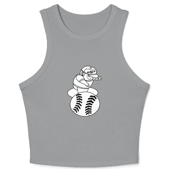 Kawaii Chibi Baseball Pitcher Crop Tank Top