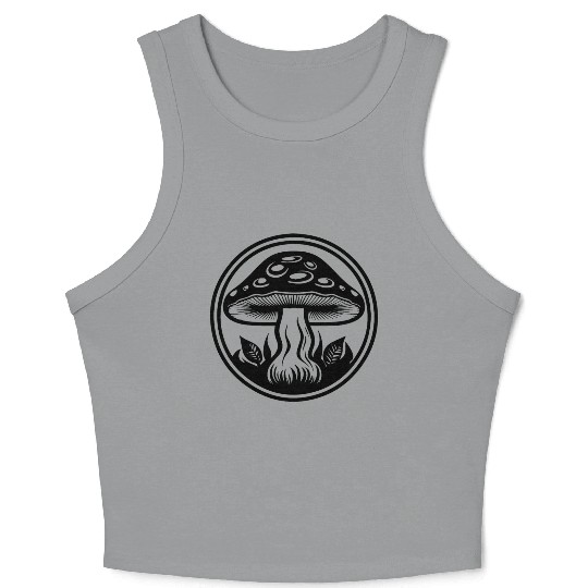 Mushroom Picker Fungi Forest Crop Tank Top