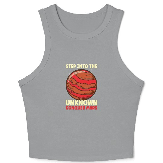 Mars Explore Astronaut Astronomy Solar System Crop Tank Top