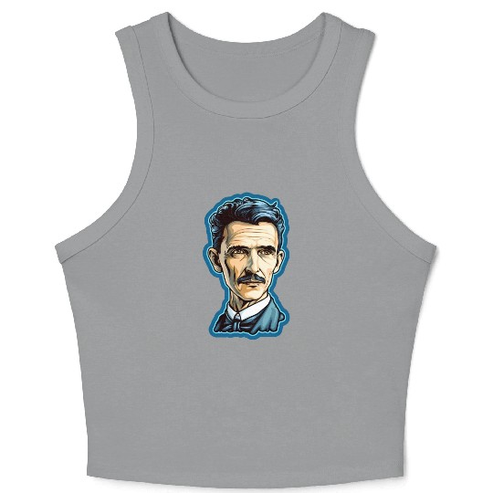 Nikola Tesla Physics Nerd Geek Crop Tank Top