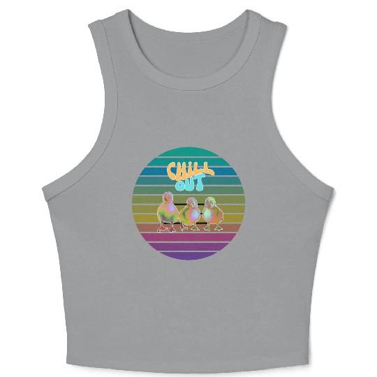 Chill out with chickens Crop Tank Top