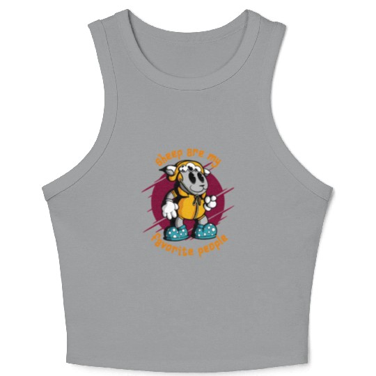 Sheep Are My Favorite People Farm Goat Livestock Crop Tank Top