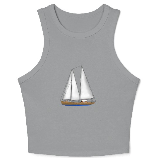 Sailing Key Largo Florida Keys Beach Sunset Crop Tank Top