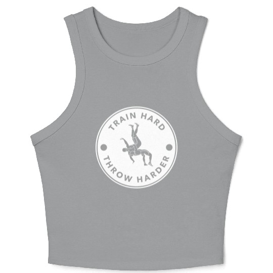 Judo train hard throw harder Crop Tank Top
