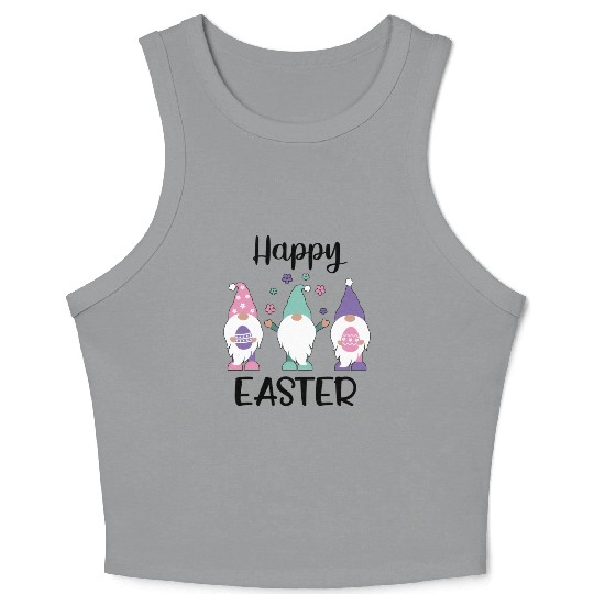 Happy Easter 2020 Gnome Egg Hunt Crop Tank Top