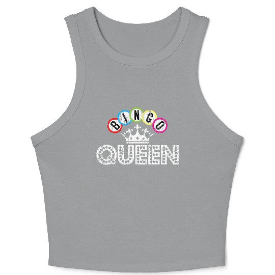 Bingo Casino Night Crown Bingo Queen Crop Tank Top