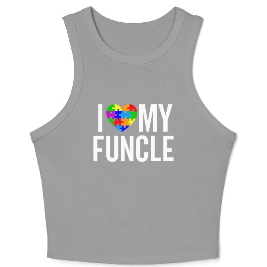 I Love My Funcle Crop Tank Top