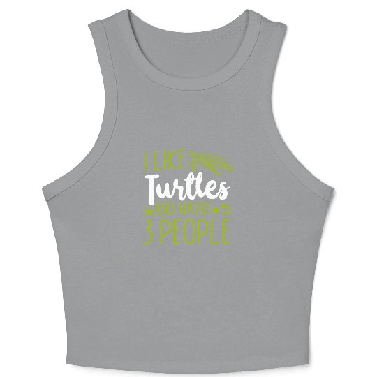 Sea Turtle Tortoise I Like Turtles Crop Tank Top