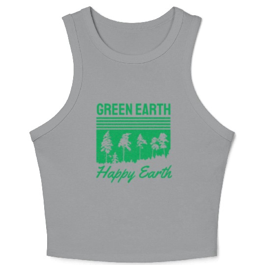 Green Earth Happy Earth Crop Tank Top