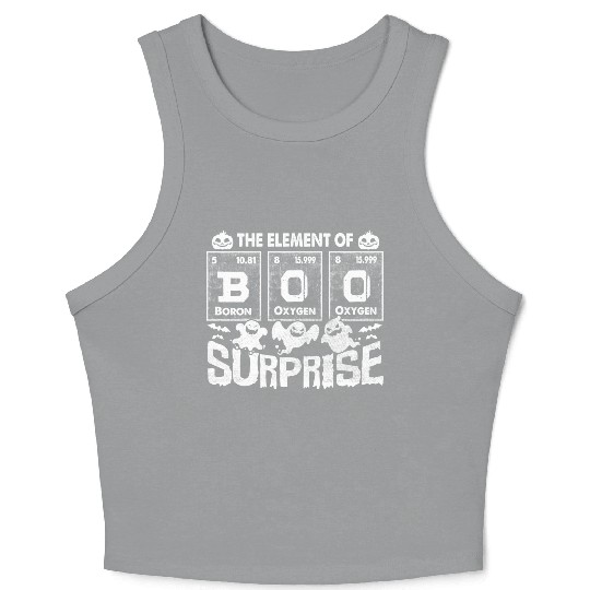 Halloween T Funny Boo The Element Of Surprise Crop Tank Top