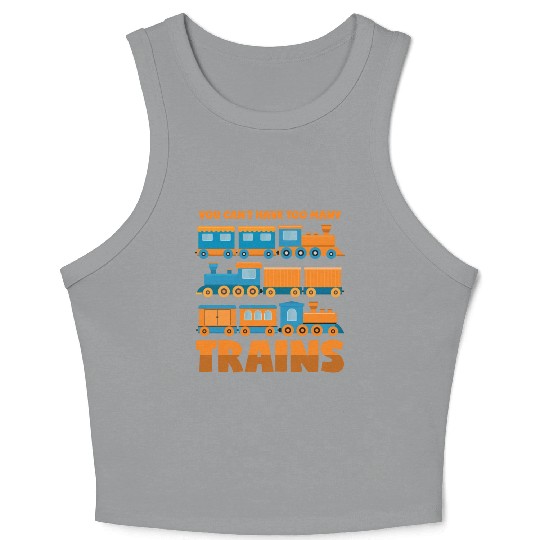 Train Collector Never Too Many Trains Crop Tank Top