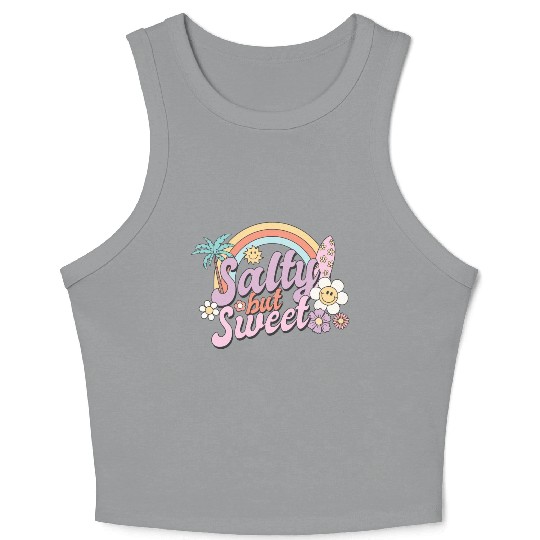 Salty but Sweet, Summer, Retro, Crop Tank Top