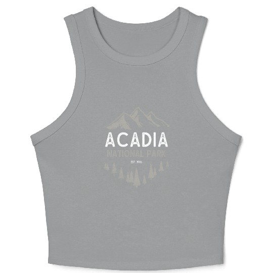 Acadia National Park Est 1916 Maine Crop Tank Top