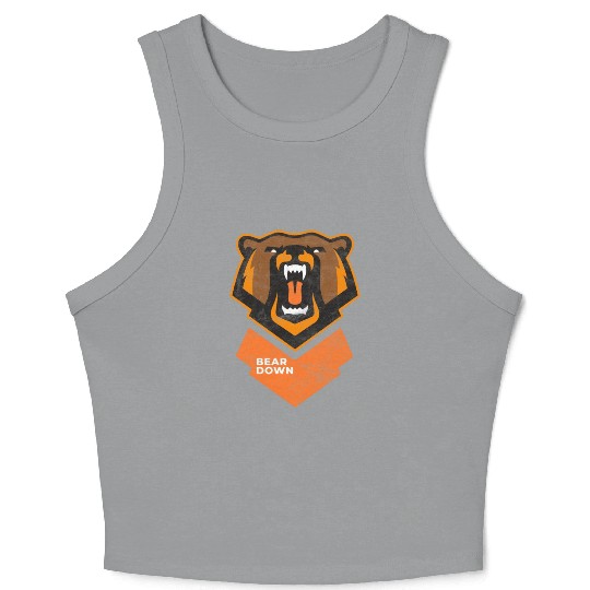 Fierce Modern Bear Down Party Tailgate Sunday Crop Tank Top