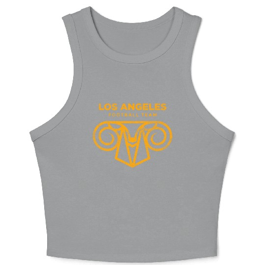 Cool Modern Rams Logo Los Angeles Sunday Football Crop Tank Top