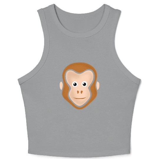 Monkey Face Adorable Crop Tank Top