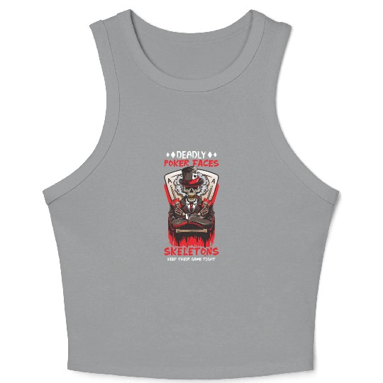 Poker Casino Poker Player Gambling Roulette Crop Tank Top