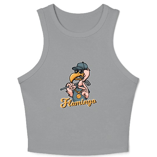 Flamingo Golf Crop Tank Top