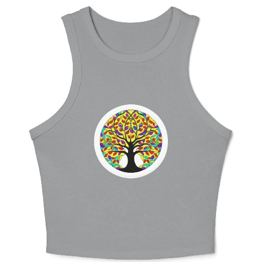 Tree: detailed, relaxing, & positive Crop Tank Top