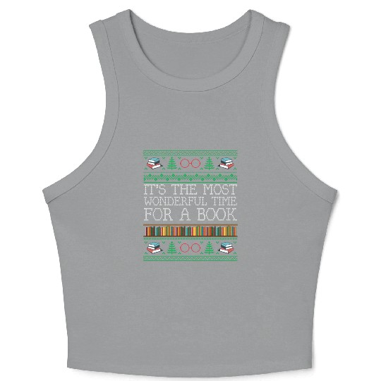 Books Reading Librarian Teacher Book Ugly Crop Tank Top