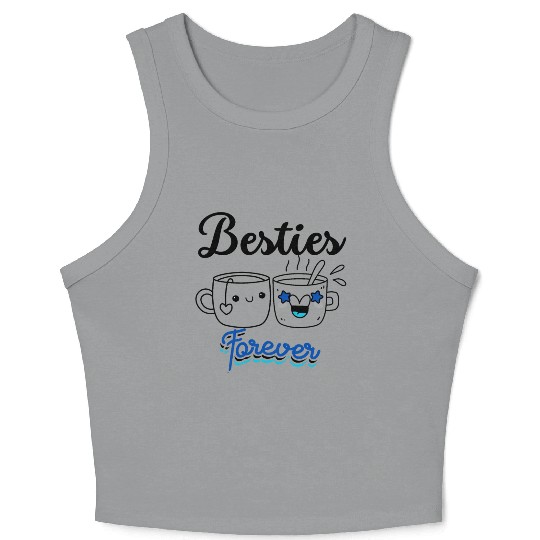 Besties , Friendship Day Gift, Tea Lover Friends Crop Tank Top