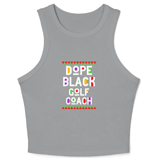 Dope Black Golf Coach Crop Tank Top