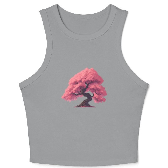 Sakura Tree in full bloom Crop Tank Top