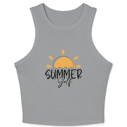 Yellow Summer Golf Crop Tank Top