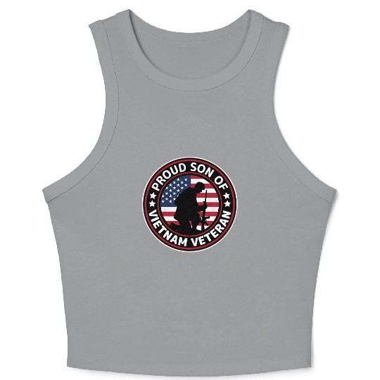 Proud son of Vietnam veteran Crop Tank Top