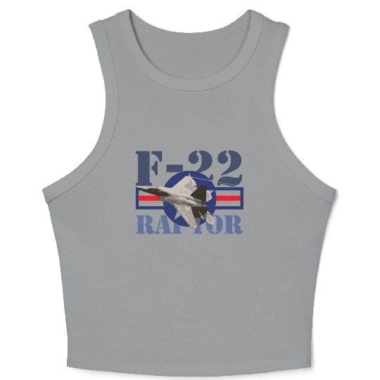 F 22 Raptor USAF Crop Tank Top