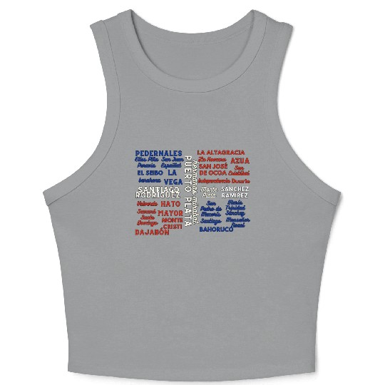 Dominican Cities: Provincias Dominican Republic Crop Tank Top