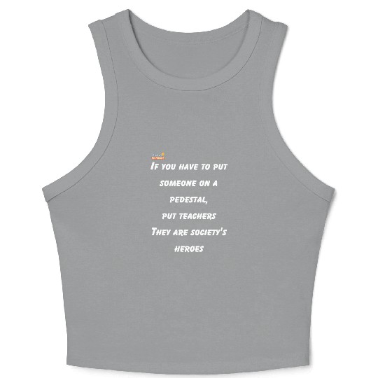 Back to School Quotes Crop Tank Top